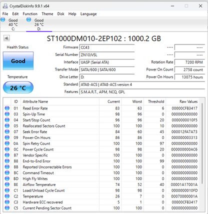 Seagate 3.5" Barracuda 1TB eSATA III 6Gbps HDD 2EP102-300